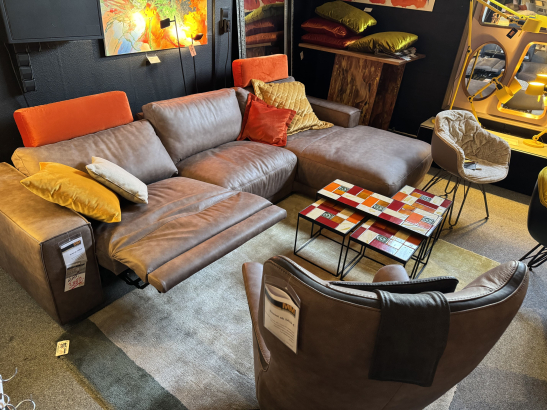 Nr. 155 I Angebot SALE % / Ecke Pietro mit Funktion / Leder / Ausstellungsware sofort verfügbar